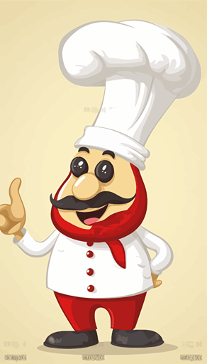 cartoon chef chili pepper wearing chef hat holding up thumb stock vector, in the style of the helsinki school, visual puns, animated gifs, stock photo, highly detailed, light red, cultural references