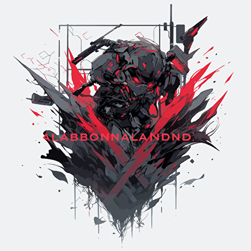 abandon labs logo, vector, red and black, video game company, web3