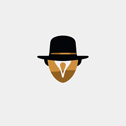 corporate logo minimalist vector simple white background luxury real estate golden hat
