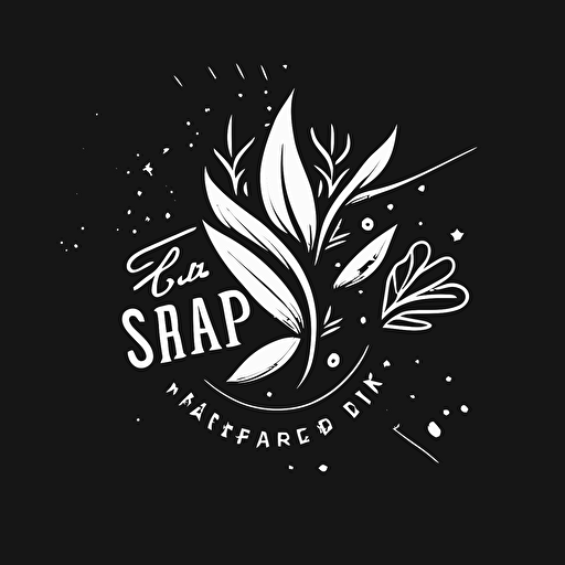 black and white, logo, spices, simple, modern, vector
