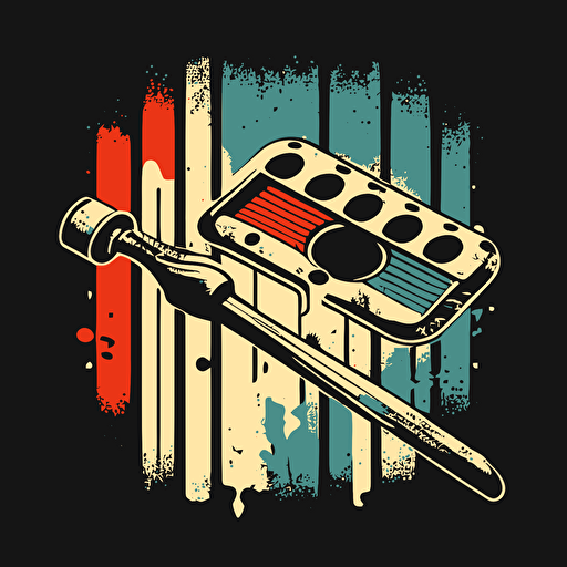 A logo mixing a film strip and a screwdriver, vector style