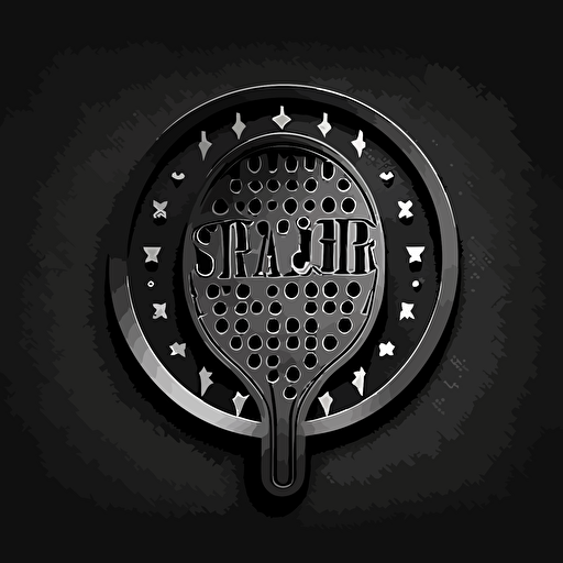 logo created from a bar strainer flat, vector art