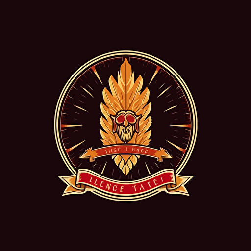 emblem logo of a cigar, simple, vector