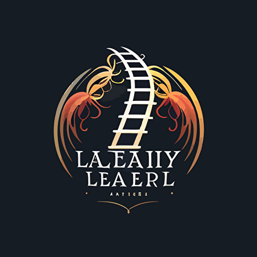 heavenly ladder logo, professional flat vector, vecteezy