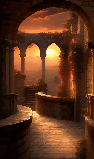 Orange blossom sunset, mesmerizing vector, palette of iridescent, set against a backdrop of intricate by Vladimir Kush, M. C. Escher and Paul Lehr, Paul Keel