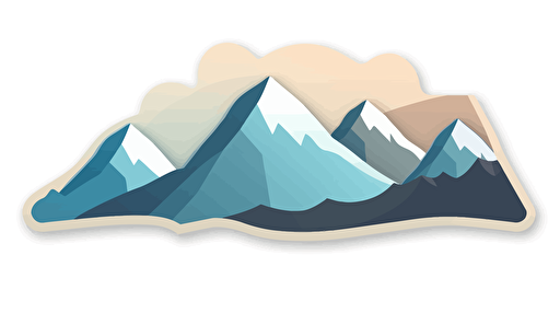sticker mountains, vector
