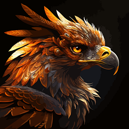 A Griffin as vector artwork, HDR