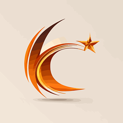 Letter C Swoosh Star Logo Template Illustration Design. Vector EPS 10.