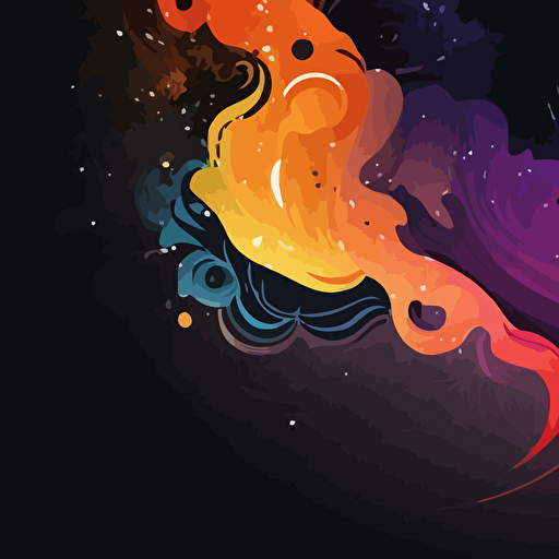 vector art colorful, galaxy