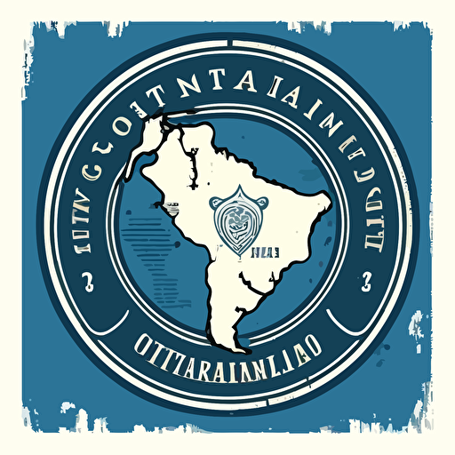 "guatemala mission trip 2023" logo. include a map of guatemala in the design. simple vector style