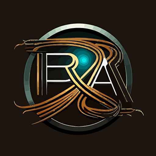 A logo using the letters "RA", simple, vector