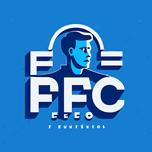 a simple logo with the word "fred", vector, monospaced coding font, blue foreground, white background