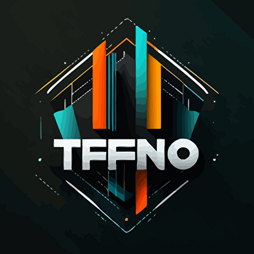 techno modern design tv show logo vectorial minimaliste named fr