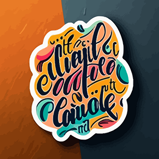 a sticker It Takes Courage To Be Different, vector style, colorful, script font, and simple