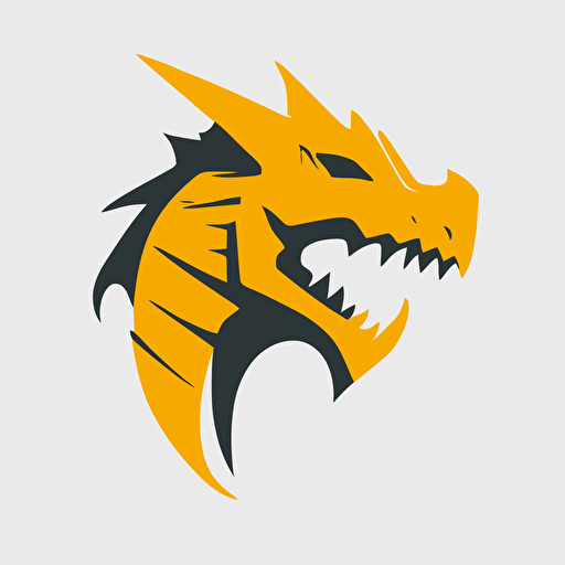 flat vector logo of an X hybrid dragon head, simple minimal