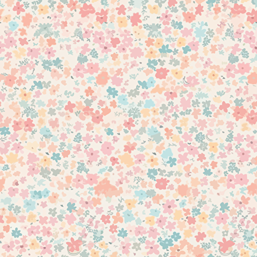 Cute vector wallpapers of tiny flowers, pastel gradient