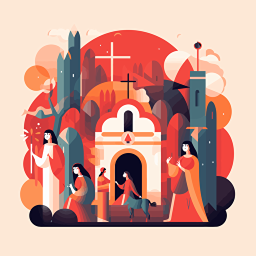 Christian events, minimal, vector