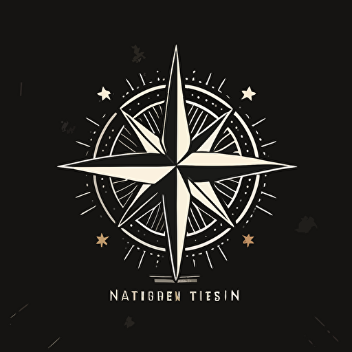 north star to freedom minimalist vector logo