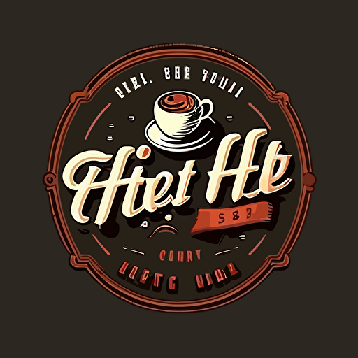 a logo for a coffee shop simple, vector, 2d