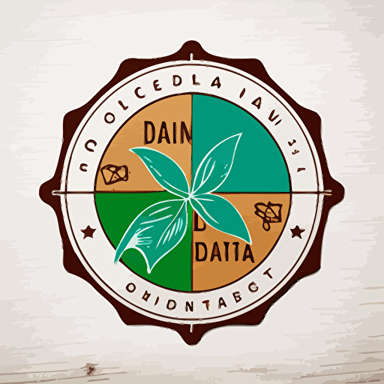 identification symbol, vector style sticker design, vector logo, image only logo icon, Australian project focused on sustainable alternatives to meat and dairy products, contains plants,