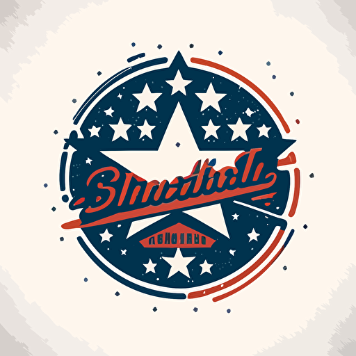 simplistic baseball logo, white background, vector