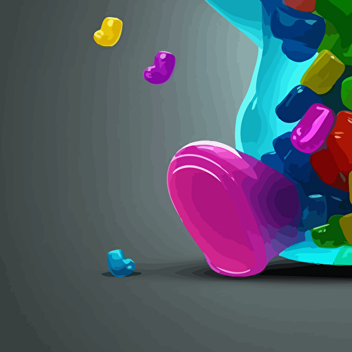 happy gummy bear, vector image, colorfull