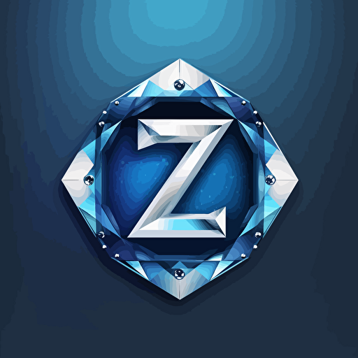 Modern vector logo with CZ designer letter in blue,white,blue colors