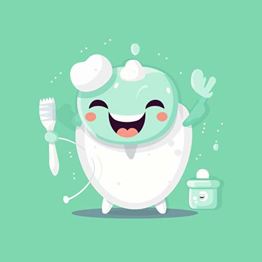 Cute and fresh dental hospital logo design, vector image, 1920:1080