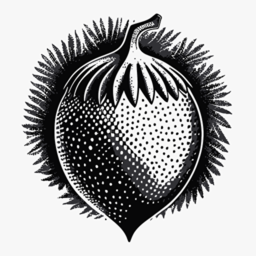 a black and white line vector of an acorn
