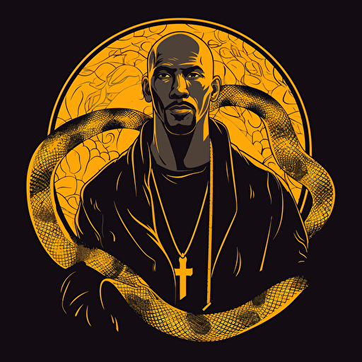 vector illustraton of black mamba, logo