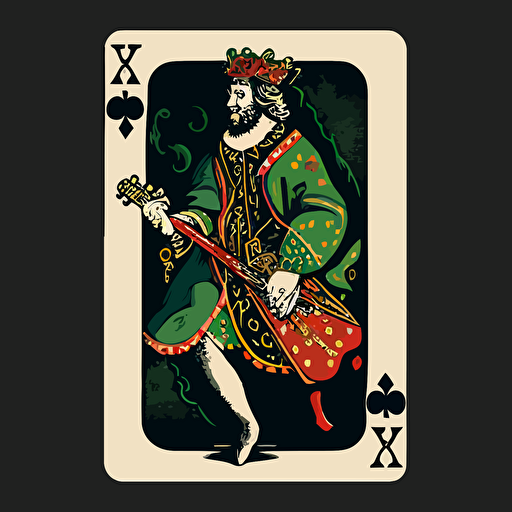 vector art Playing cards that have the king holding a pickleball paddle traditional design of a playing card