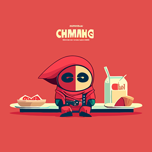 minimalistic flat vector illustration chimichangas