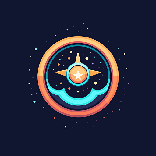 auto letter generator startup logo, document Inc.-inspired refinement, minimalist celestial elements, contemporary atmosphere, vector illustration, Adobe Illustrator