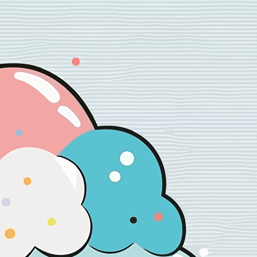 cute cloud kawaii style, vector clipart