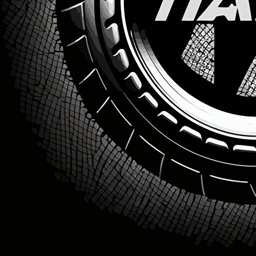 vectorize tire logo black and white