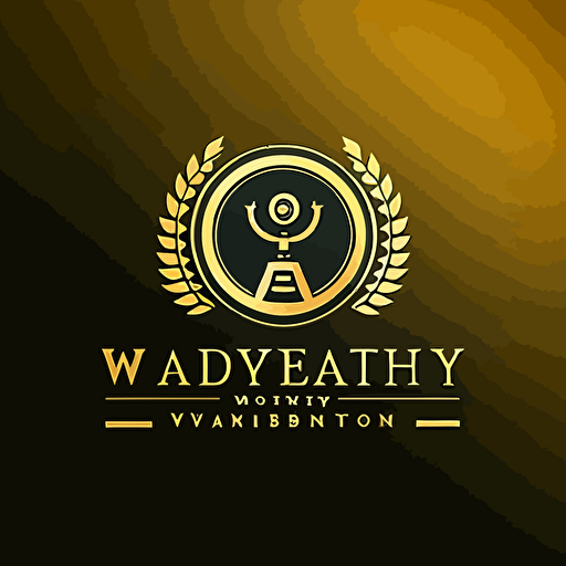 a logo design for a company called "Worthy Estate Managment", simple vector logo, gold background, featuring a key