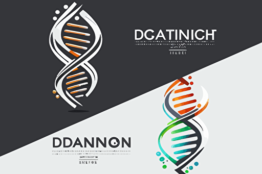 flat vector logo icon, dna, helix, data-stream, corporate business logo template design, minimalist, modern logo