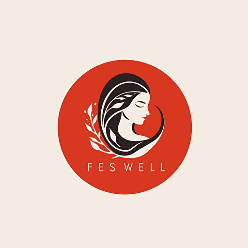 Minimalist abstract logo with an oriental feel and flourish, vector logo design, logo design for obstetrics and gynaecology, fertility