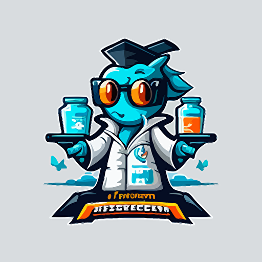 ai pharmacist mascot vector logo