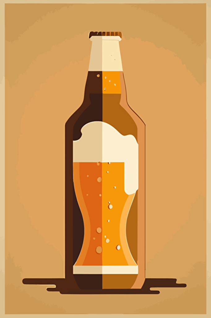 beer, vector illustration, minimalist,