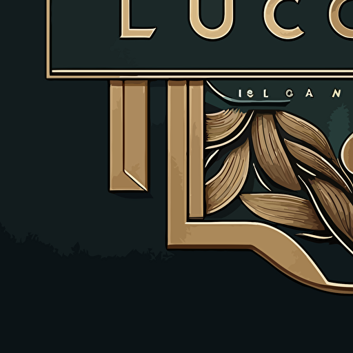 Lugaci logo luxury vector post modernism