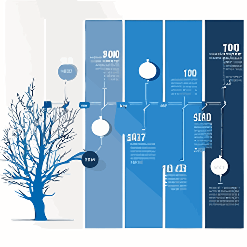 vector art, background image for a timeline, white background, isolated, blue color scheme, simple