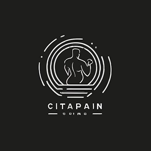 a gym logo, 1mm thick line drawing logo, minimalist line logo, creative logo, 2d logo, flat logo, vector logo, vector logo, modern logo, white logo