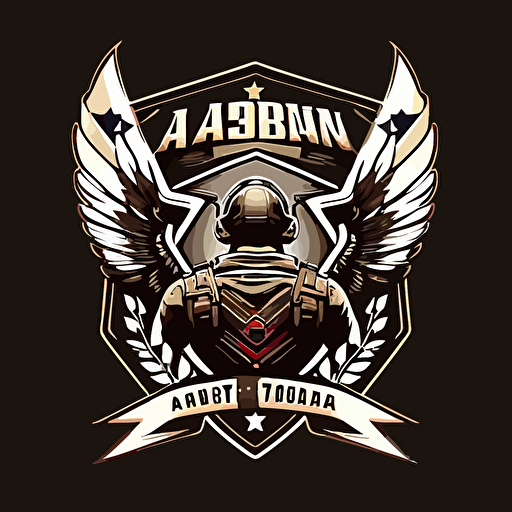 vector illustrated logo similar to usa airborn badge, army badge, heraldy, e-sport, clan