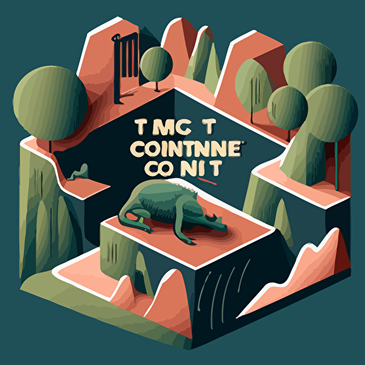 a vector art image depicting the concept of not living in a comfort zone