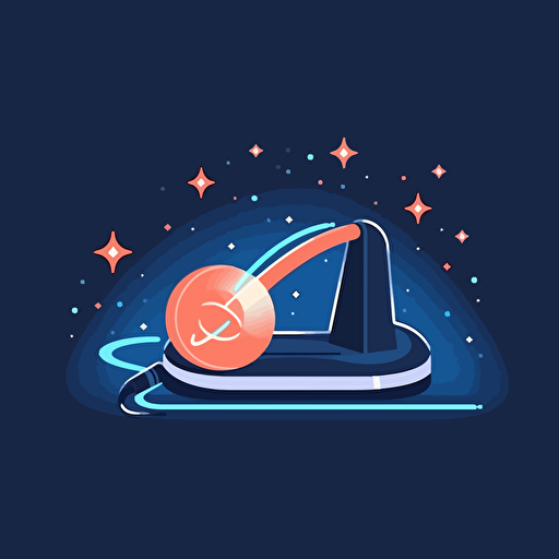 flat vector illustration of lunula laser