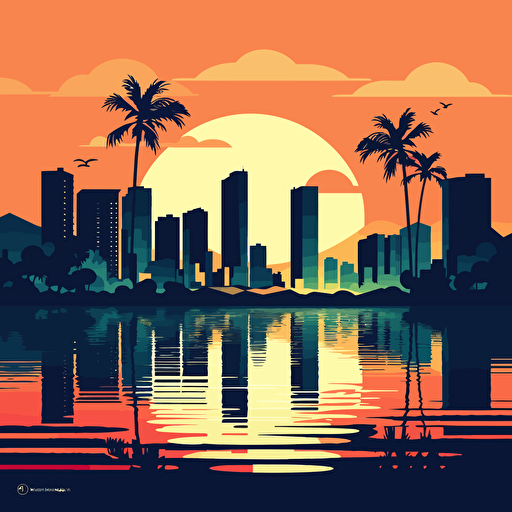 Vector, minimal, honolulu, simple