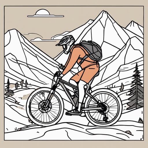 a person riding a mountain bike