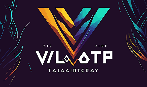 flat vector logo, a modern minimalist abstract logo for a gaming company, complementary colors, mysterious vibe –v 5