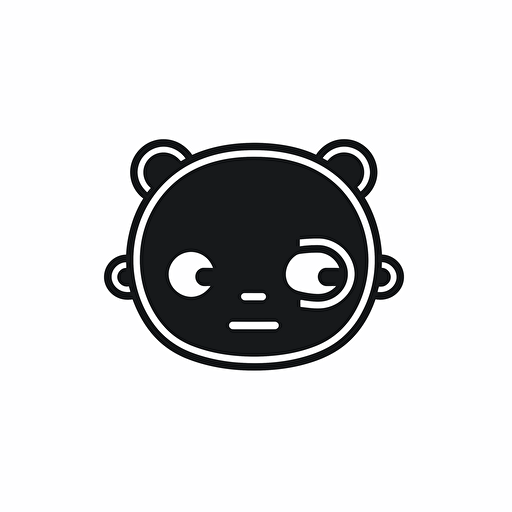 a simple vector icon, chat bubble and AI, modern, suitable for logo, white background